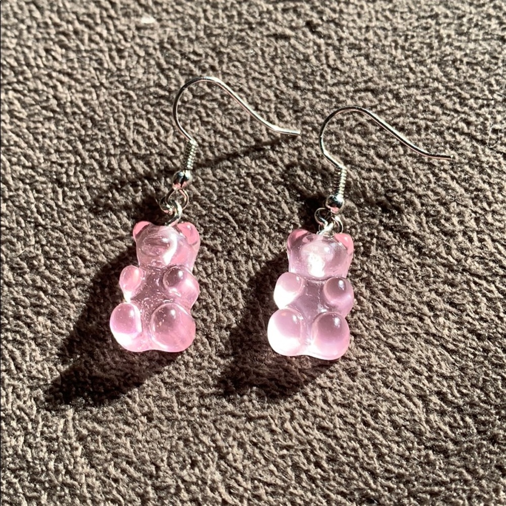 Baby Pink Gummy Bear Earrings